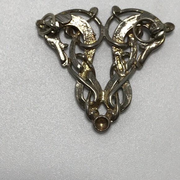 Sterling Silver Two Head Celtic Horse Pendant - Picture 2 of 16